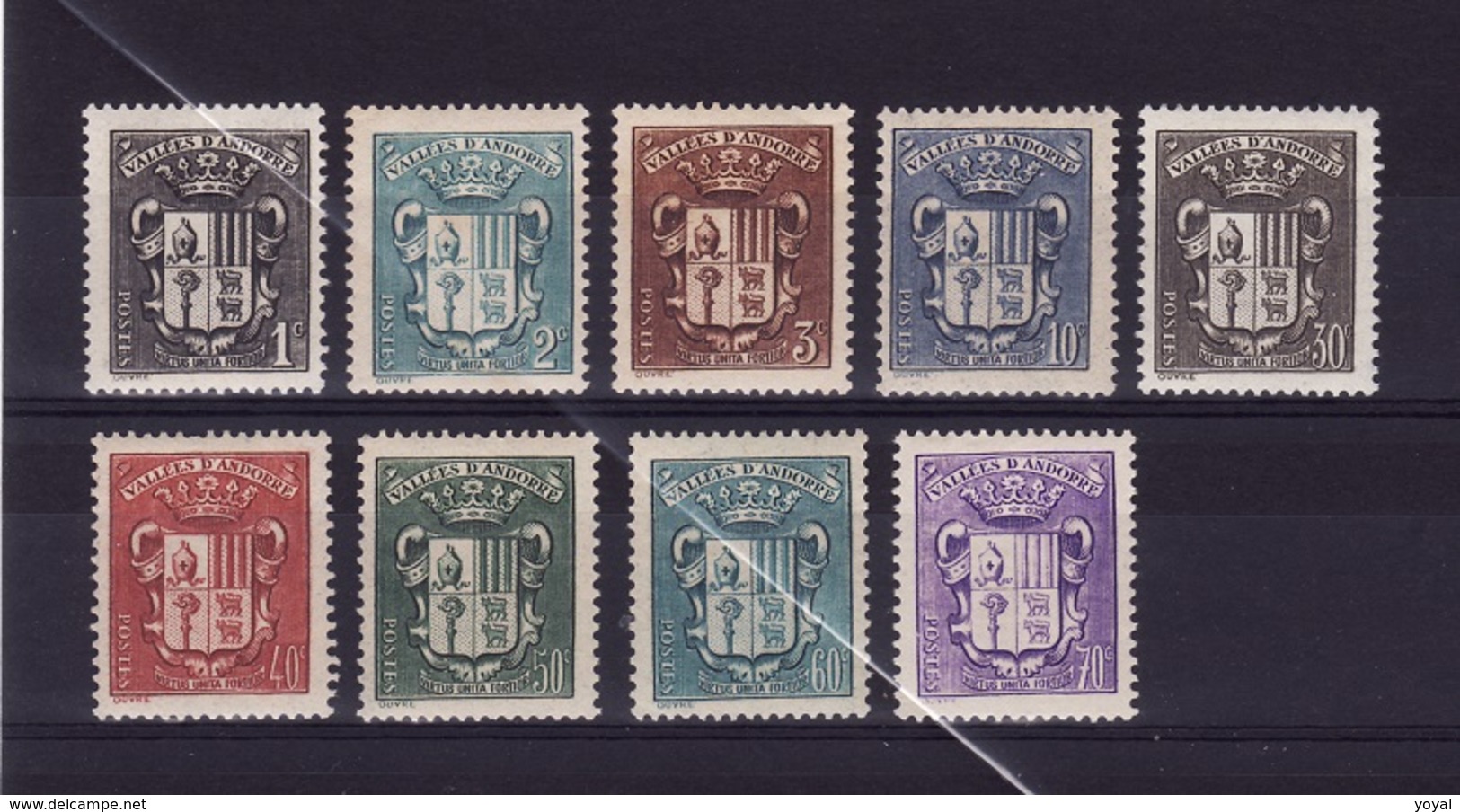 ANDORRE Lot 1937-43 N**  C321 - Collezioni
