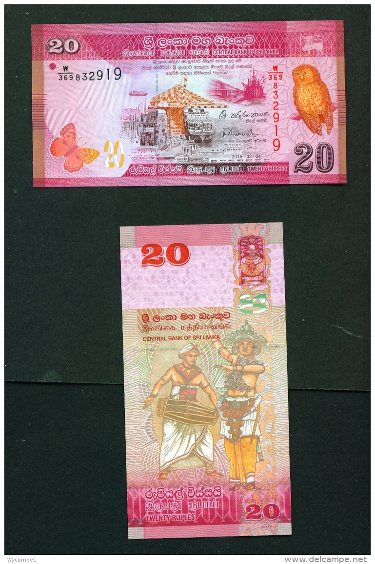 SRI LANKA  -  2015  20 Rupees  UNC  Banknote - Sri Lanka