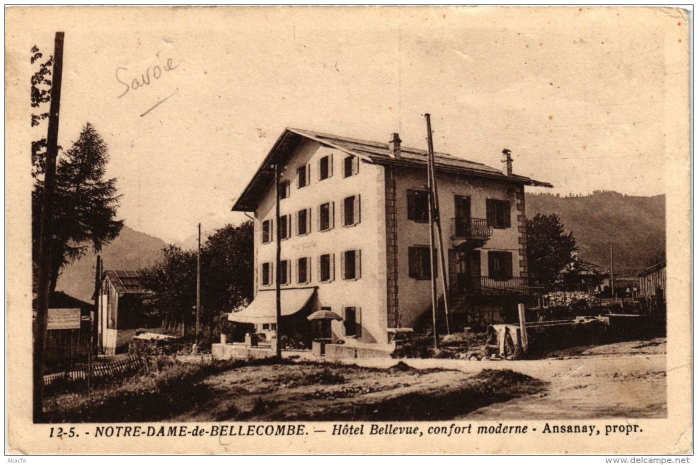 CPA Notre Dame De Bellecombe Hotel Bellevue, Confort Moderne (723893) - Autres & Non Classés