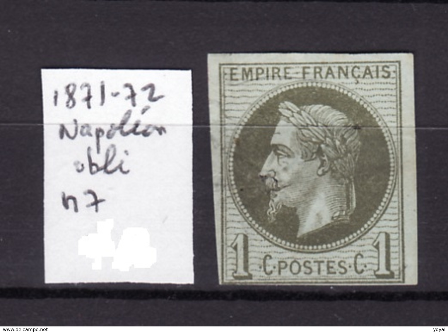 NAPOLEON 1871-72 N 7 Obli AC7 - Napoléon III.