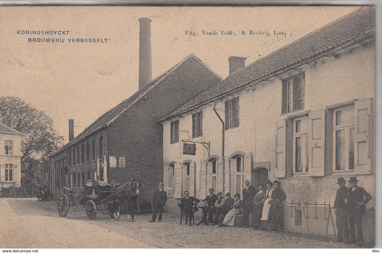 Koningshoyckt - Brouwerij Verbesselt - 1909 - Zeer Geanimeerd - Uitg. Vande Velde, Lier - Lier