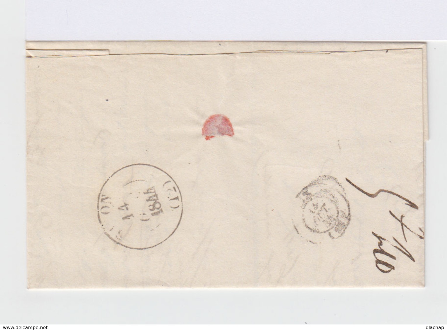 Lettre Avec Cachet à Date De Crest Du 12 Octobre 1844. (554) - 1801-1848: Précurseurs XIX