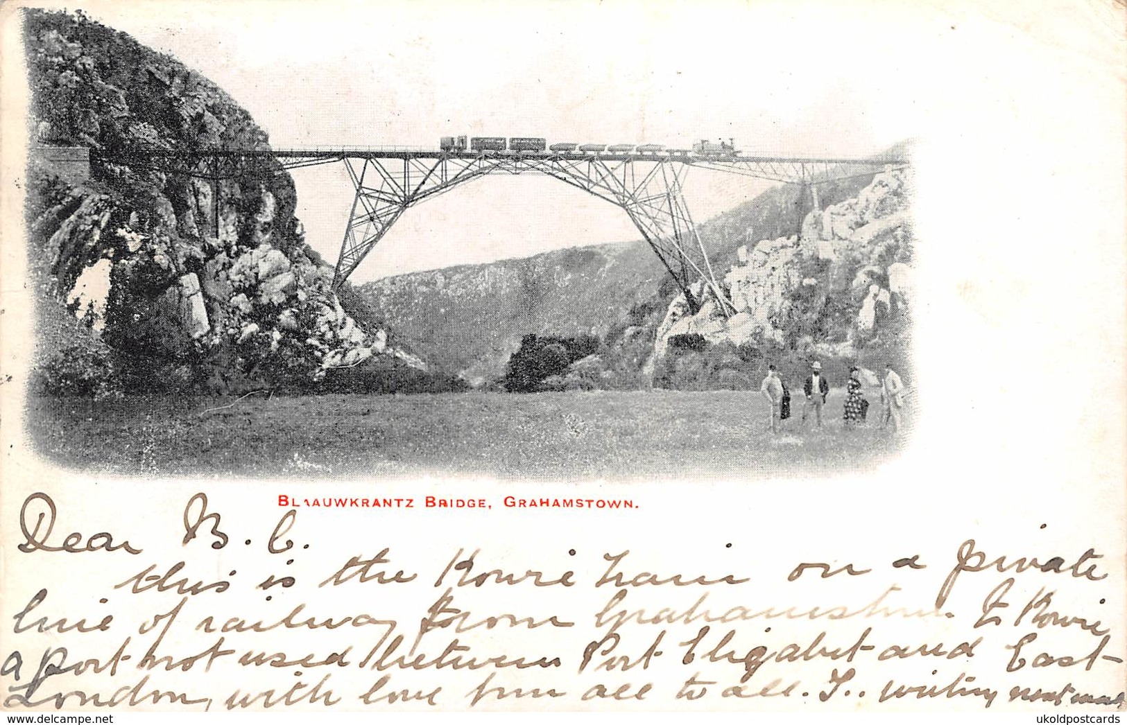 South Africa - GRAHAMSTOWN, Blaauwkrantz Bridge, Used 1904 - Sud Africa