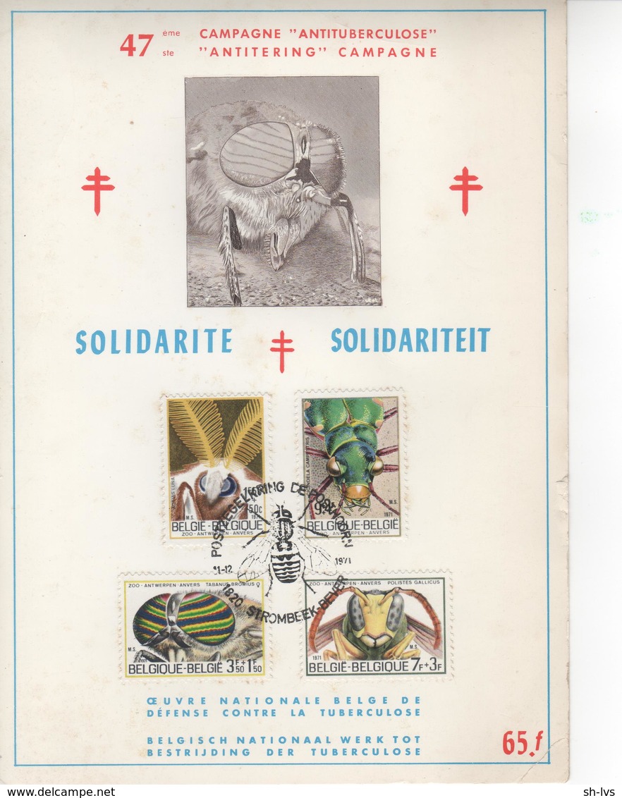 BELGIE - 1971 - SOLIDARITEIT - INSEKTEN - 1971-1980