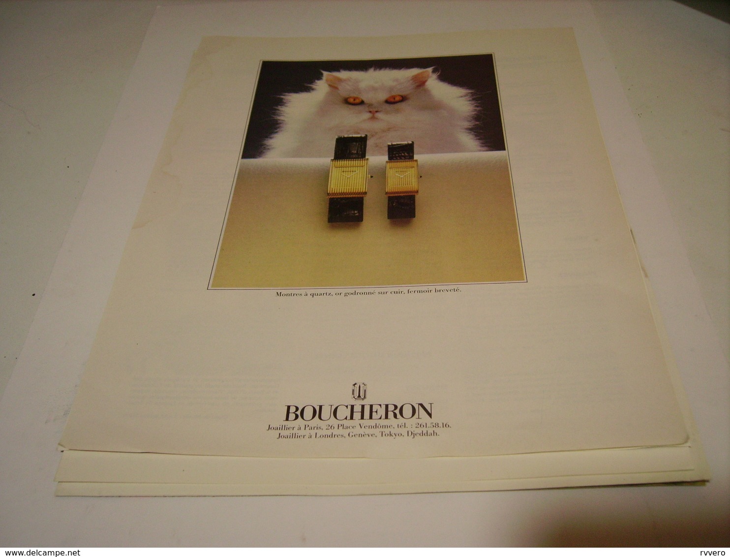 ANCIENNE  PUBLICITE MONTRE BOUCHERON 1983 - Autres & Non Classés