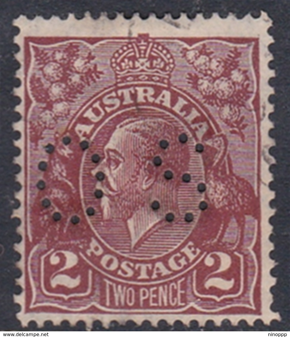 Australia SG O103 1924 King George V,2d Brown P 13.5 X 12.5,perforated Small OS, Used - Used Stamps