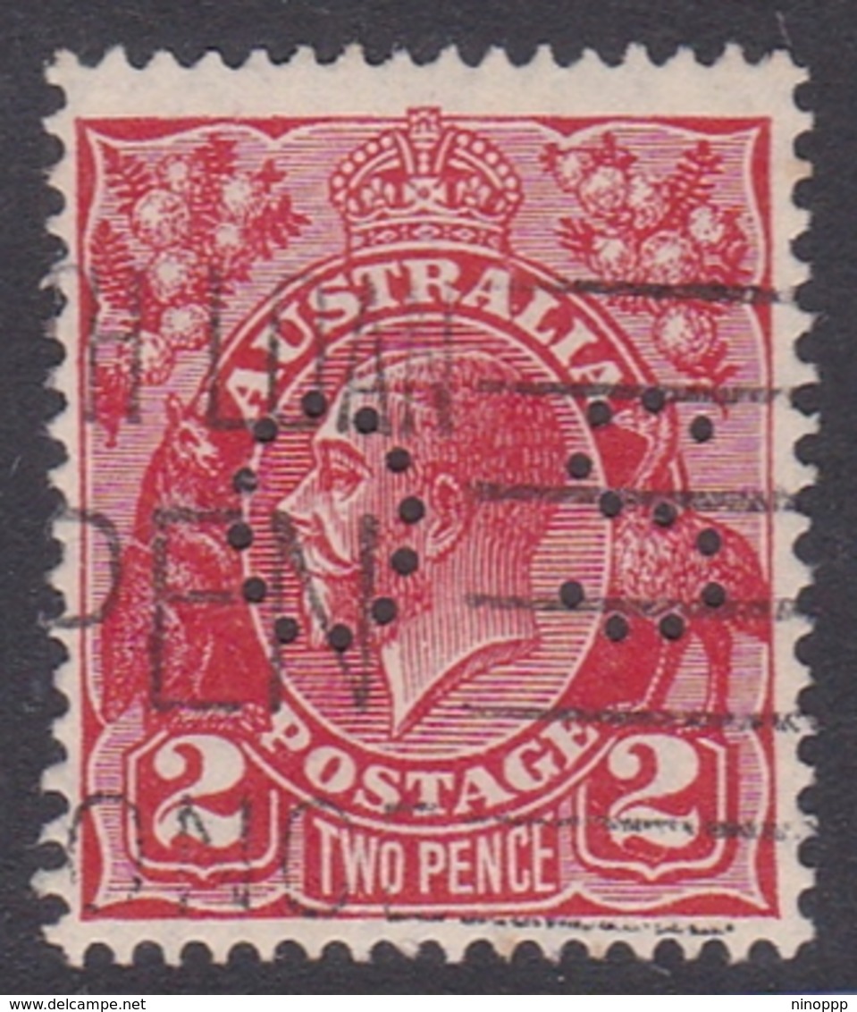 Australia SG O104 1924 King George V,2d Red Perf 13.5 X 12.5,perforated Small OS, Used - Used Stamps