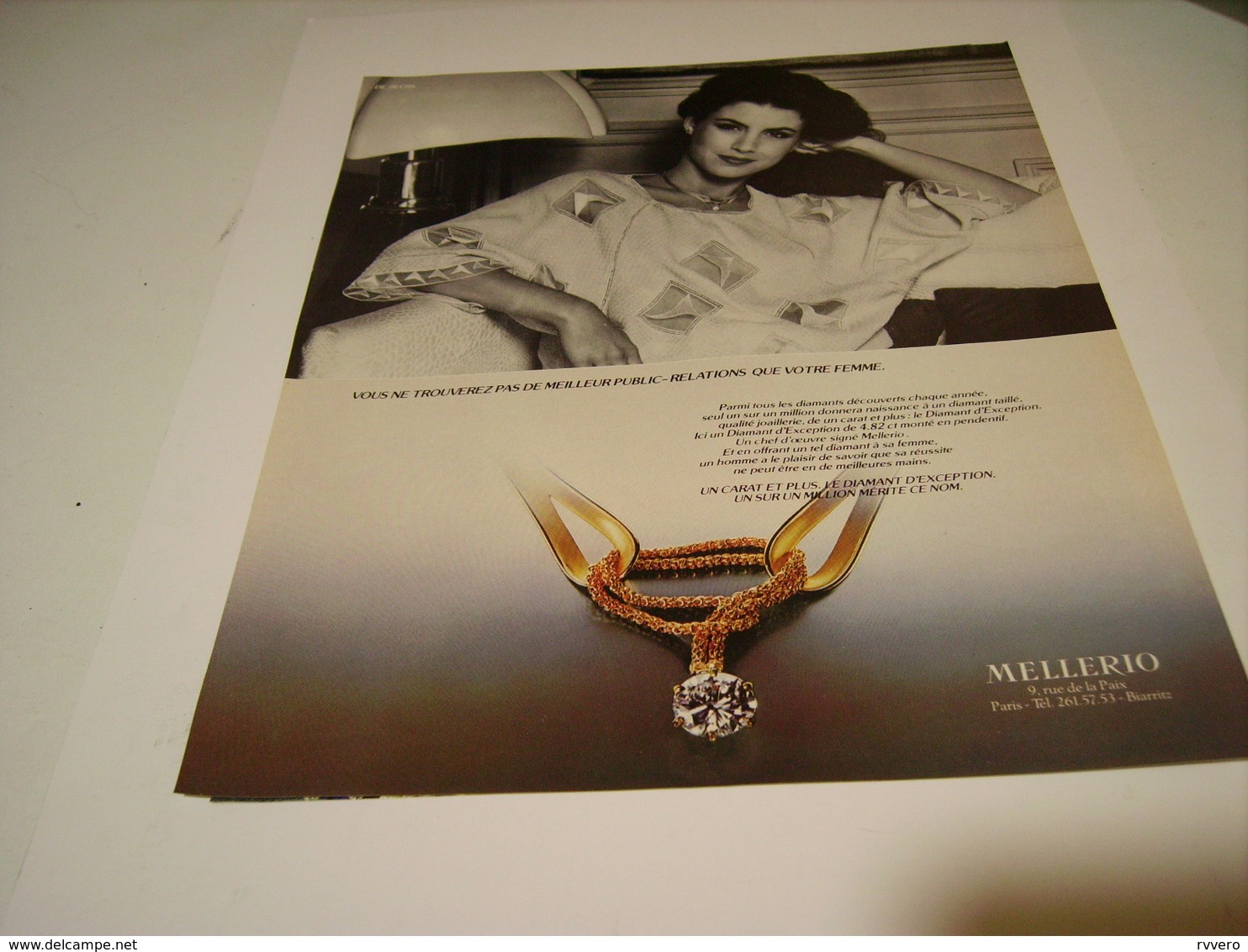 ANCIENNE PUBLICITE JOAILLIER MELLERIO 1982 - Other & Unclassified