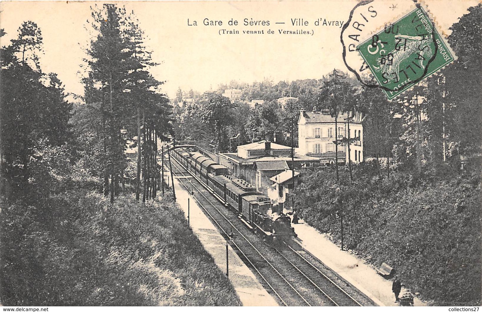 92-SEVRES- LA GARE DE SEVRES- VILLE D'AVRAY- TRAIN VENANT DE VERSAILLES - Sevres