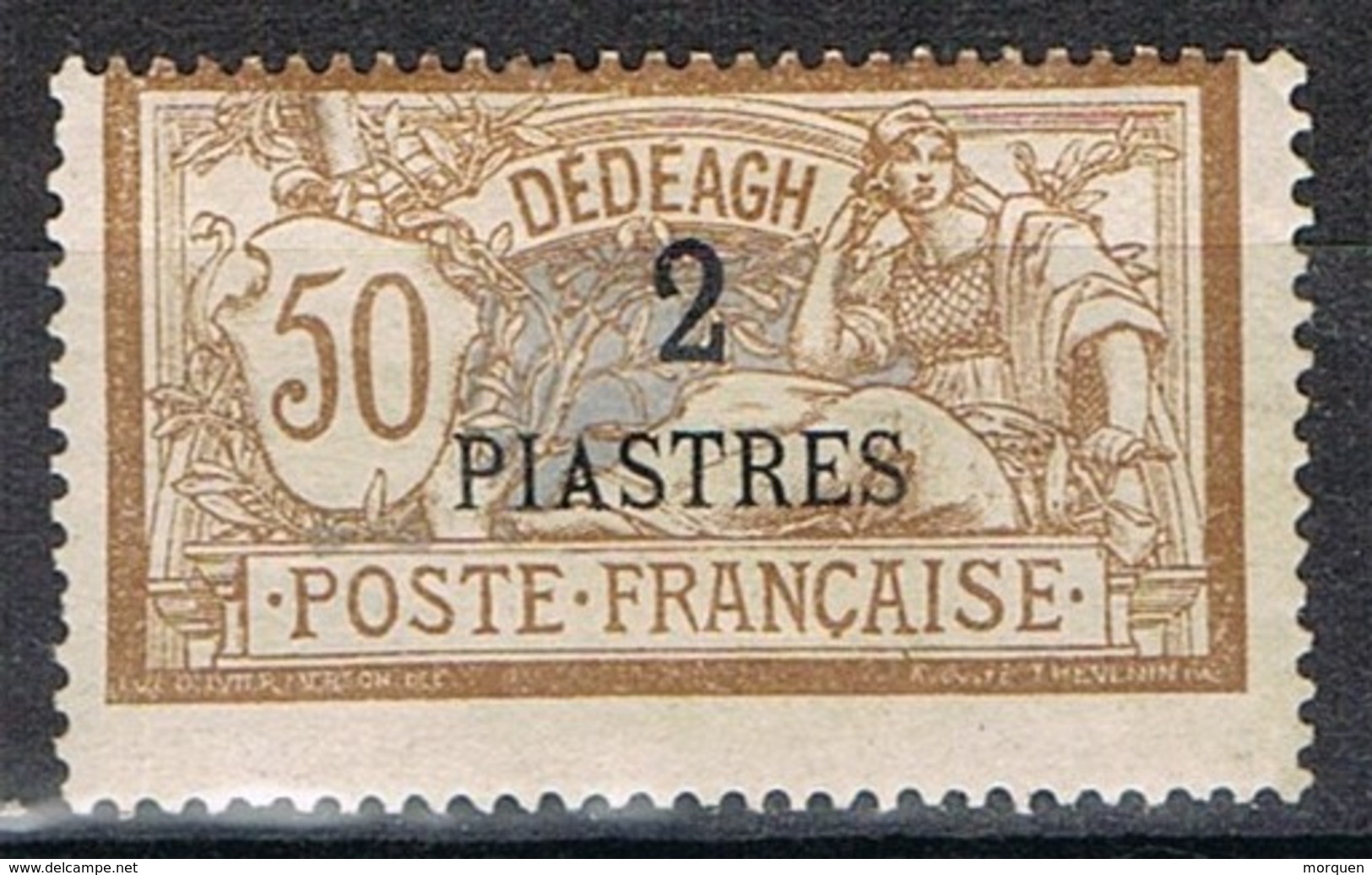 Sello DEDEAGH, 2 Piastres. Antigua Colonia Y Protectorado En Grecia, Yvert Num 14 * - Unused Stamps