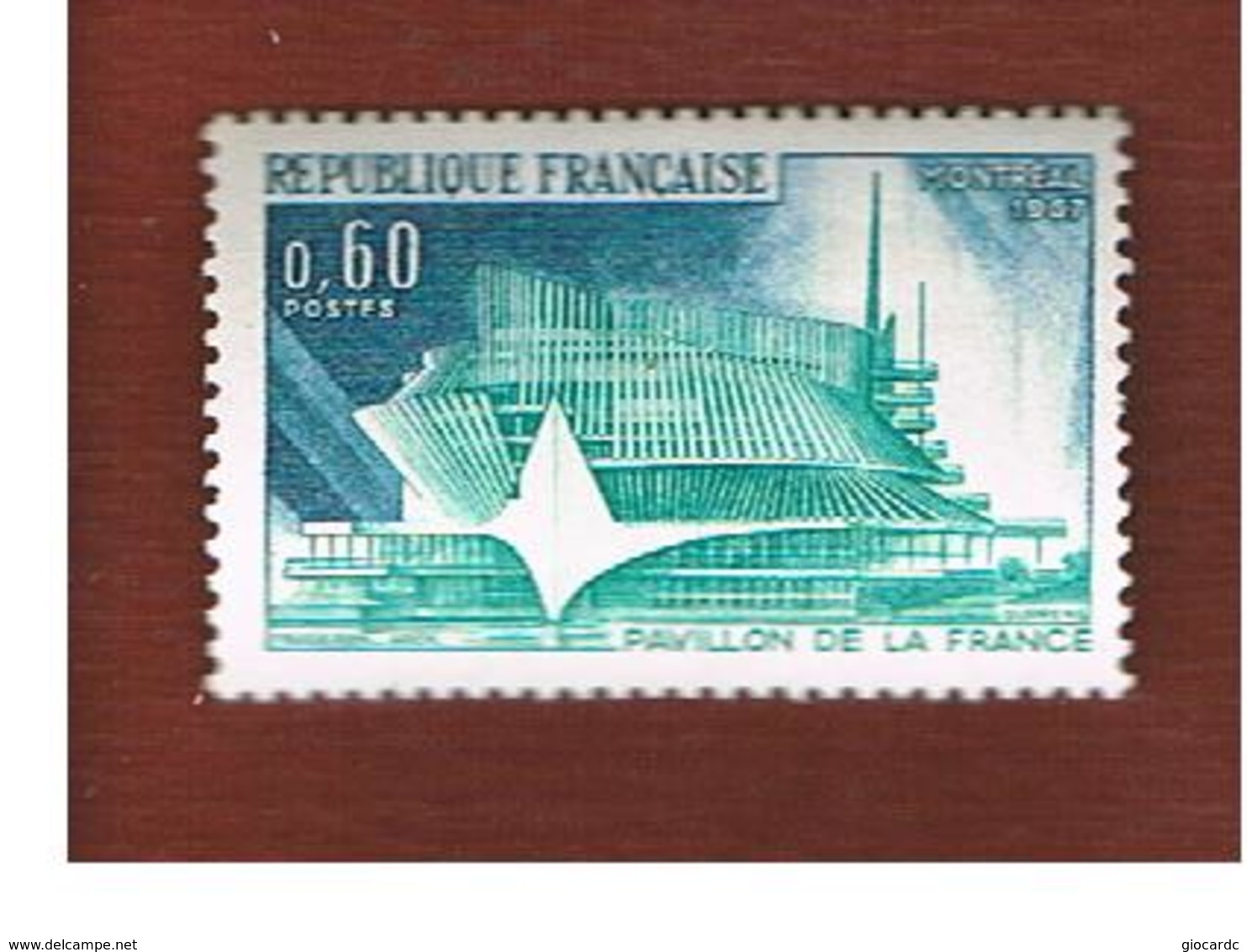 FRANCIA  (FRANCE) - SG 1747  -  1967   WORLD FAIR, MONTREAL                    - MINT ** - Unused Stamps