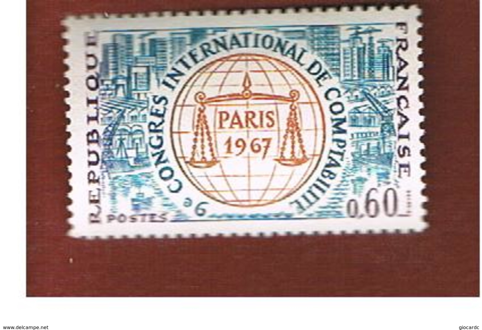 FRANCIA  (FRANCE) - SG 1763  -  1967  ACCOUNTANCY CONGRESS             - MINT ** - Ungebraucht