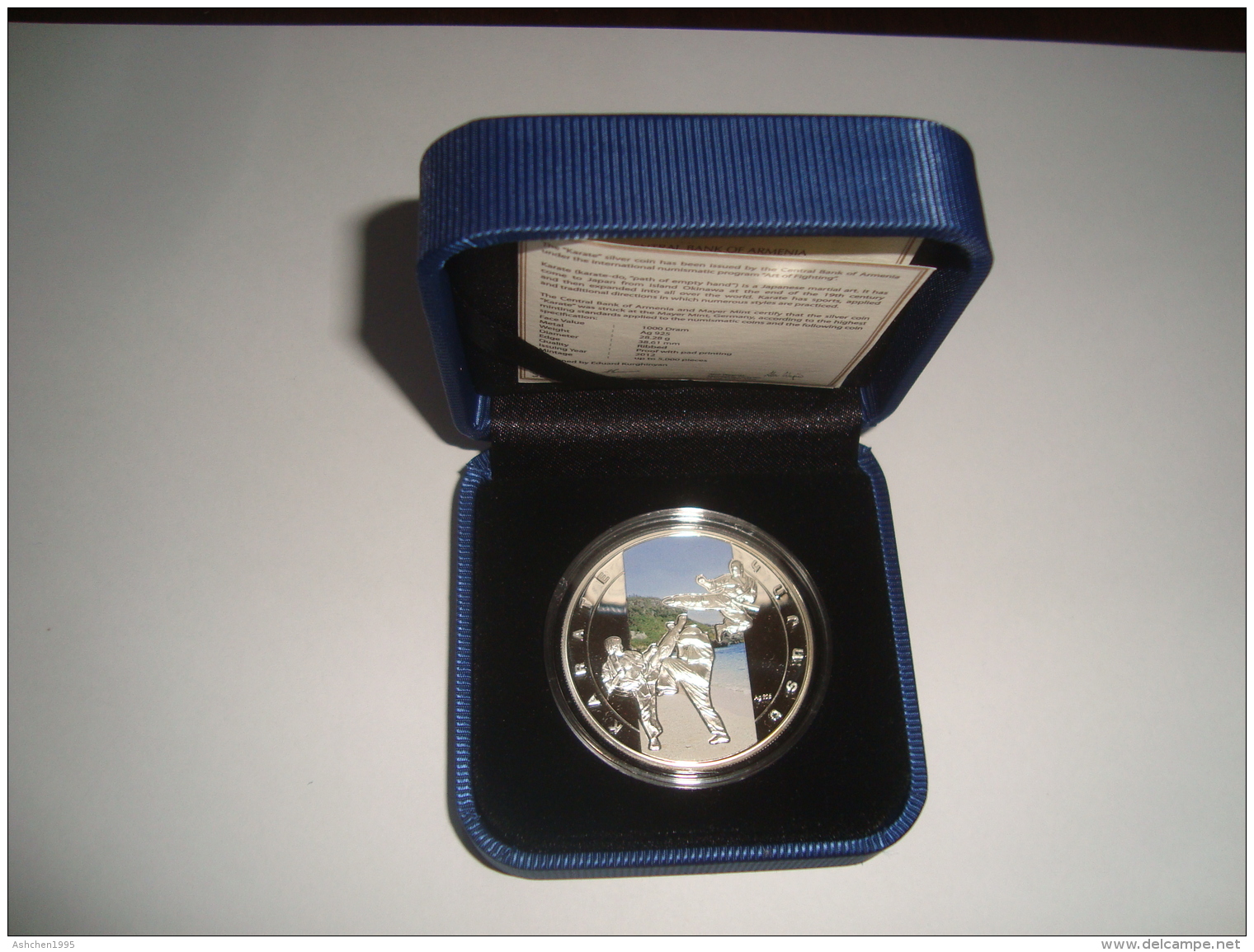 Armenien / Armenie / Armenia 2012, Karate 1000 Dram, Art Of Fighting, Sport, Silver Coin In Box - PROOF - Armenia