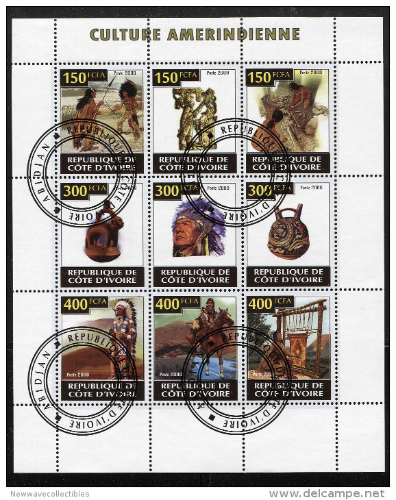 CULTURES Of AMERICAN On SOUVENIR STAMPS SHEET,CTO USED - Other & Unclassified