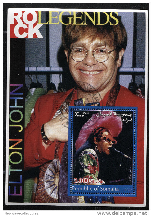 ELTON JOHN,ROCK Classic On SOUVENIR SHEET STAMPS,CTO USED - Singers