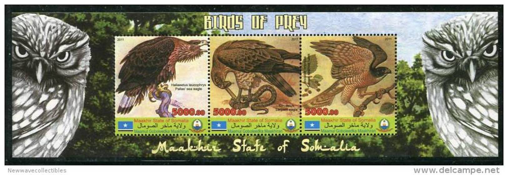 EAGLE,BIRD Of PREY On SOUVENIR SHEET 3 STAMPS,MNH,MINT,#BA249 - Eagles & Birds Of Prey