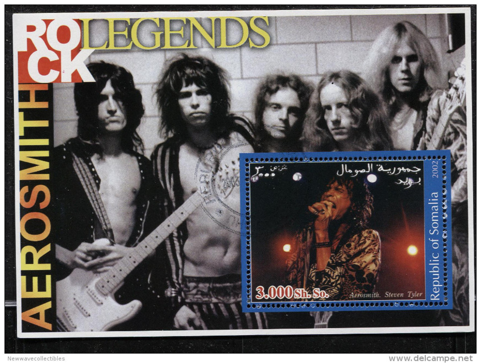 AEROSMITH,ROCK Classic On SOUVENIR SHEET STAMPS,CTO USED,SOMALIA - Singers