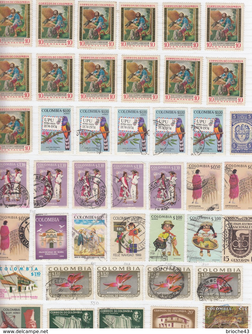 COLOMBIA  - LOT OF STAMPS  - 13 SCANS / TBS - Collections (sans Albums)
