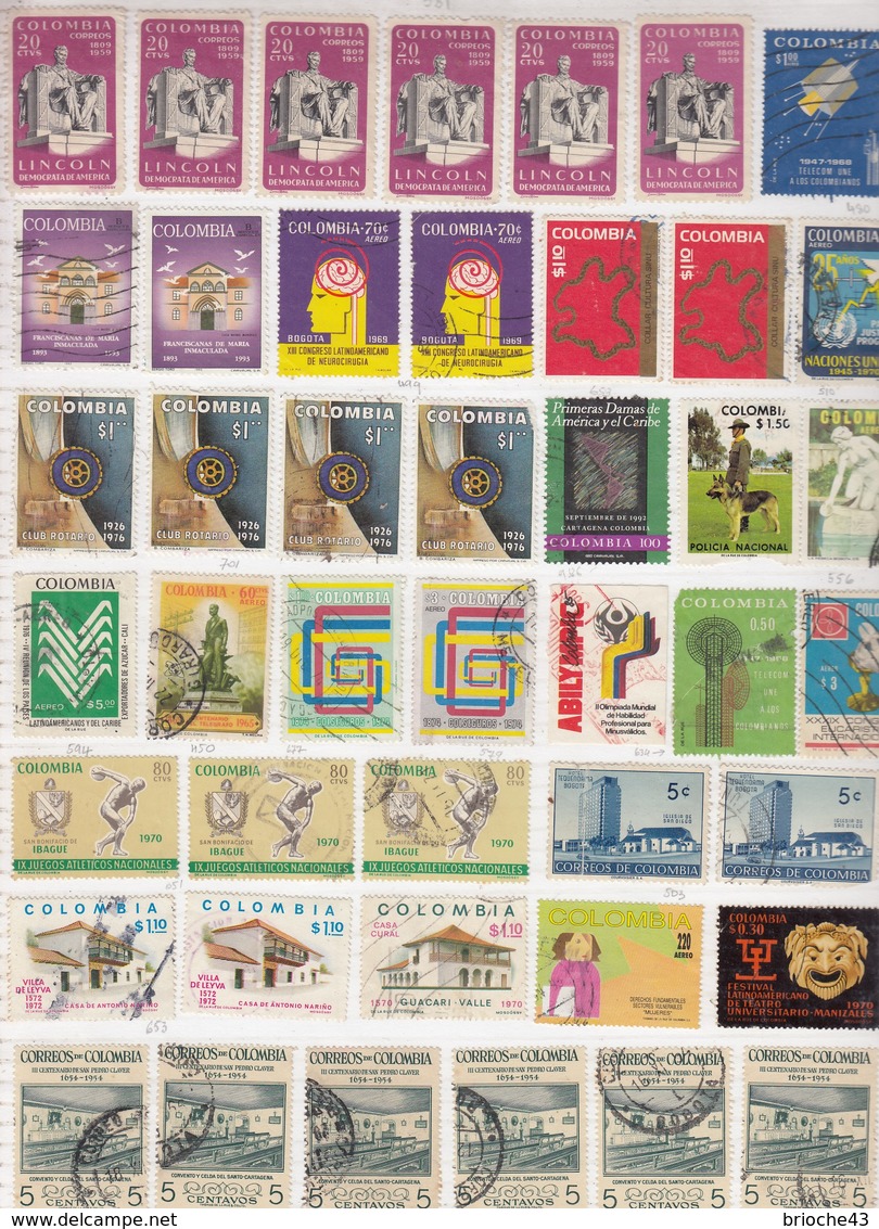 COLOMBIA  - LOT OF STAMPS  - 13 SCANS / TBS