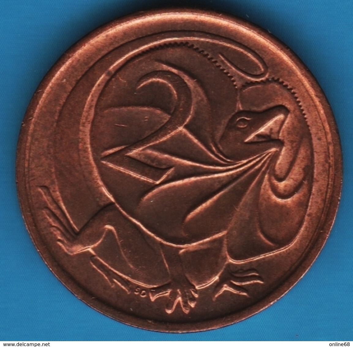 AUSTRALIA 2 CENTS 1983 KM# 63 Frilled Dragon - 2 Cents