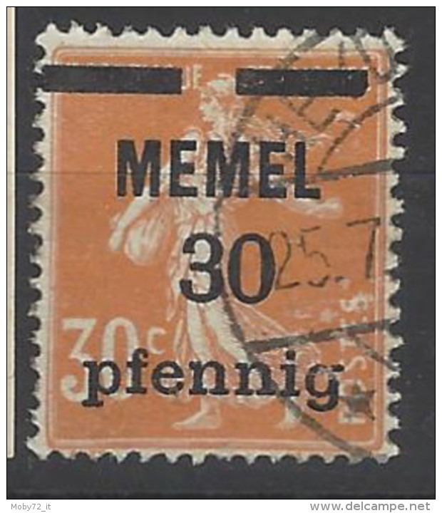 Memel - 1920 - Usato/used - Sovrastampati - Mi N. 21 - Usados