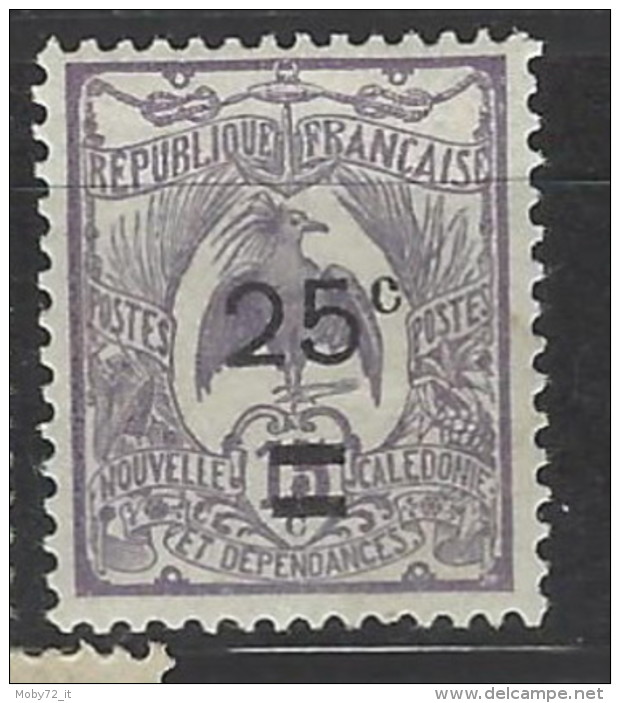 Nuova Caledonia - Occupazione Francese - 1924 - Nuovo/new MH - Sovrastampati - Mi N. 124 - Neufs