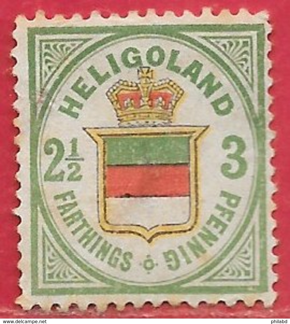 Heligoland N°16 3pf Vert-jaune & Rose 1876 (*) - Heligoland (1867-1890)