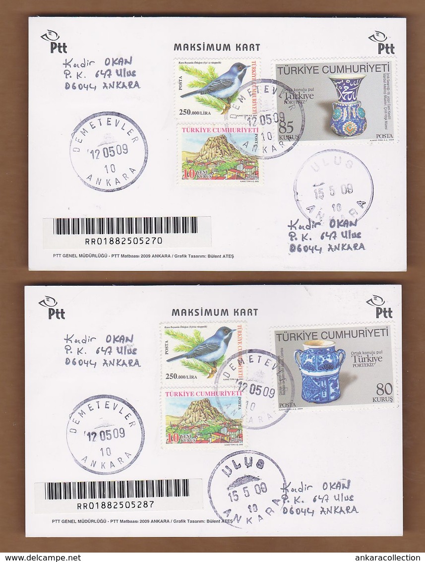 AC  -  TURKEY POSTAL STATIONARY -  JOINT ISSUE OF STAMPS BETWEEN TURKEY AND PORTUGAL REGISTERED 12 MAY 2009 - Postal Stationery