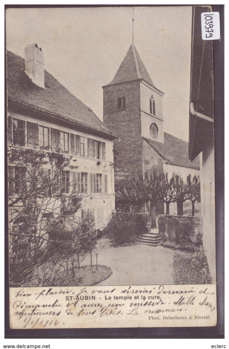 ST AUBIN - L'EGLISE - TB - Saint-Aubin/Sauges