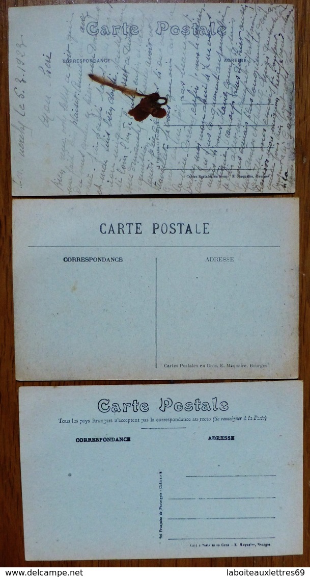 LOT 3 CARTES POSTALES ANCIENNES CHER - APREMONT - LE GUERCHE - LA CHAPELLE-HUGON - La Guerche Sur L'Aubois