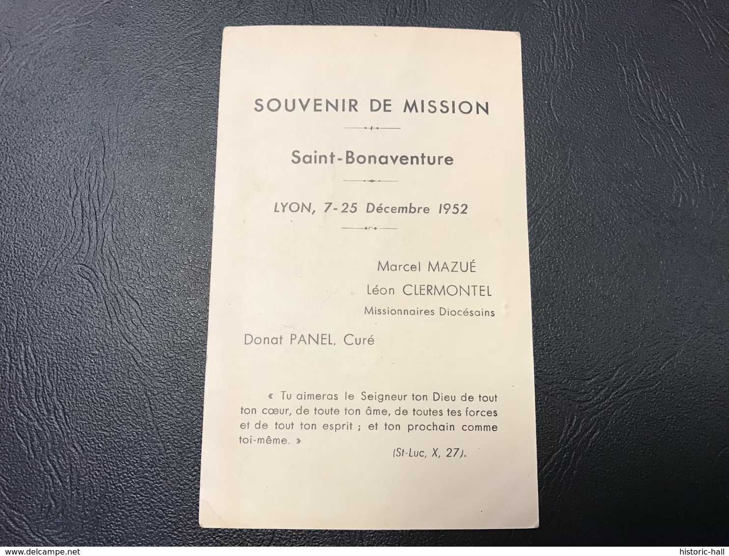 « Je Vous Garde! » 1952 Saint Bonaventure - Devotion Images