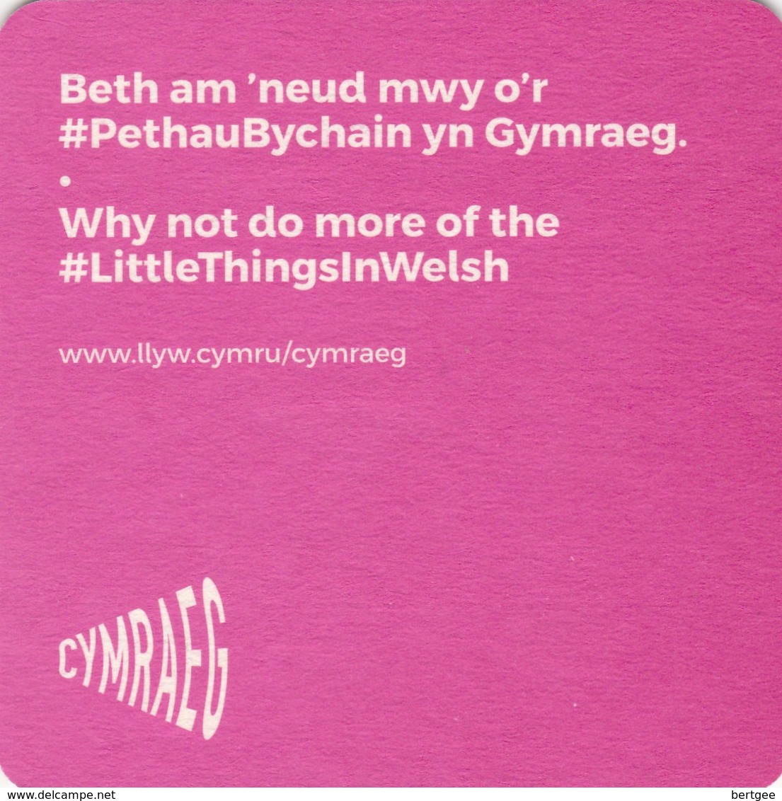 UNUSED BEERMAT - CYMRAEG LITTLE THINGS WELSH (WALES) - Sous-bocks