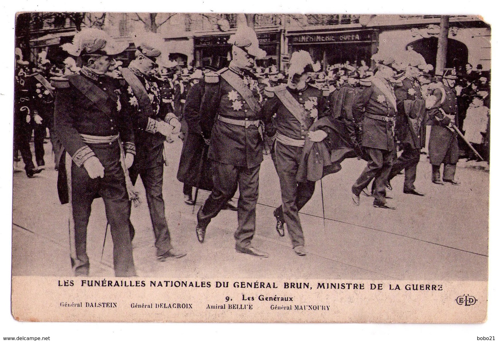 1917- Les Funérailles Nationales Du Général Brun, Ministre De La Guerre - E.L.D. - N°9 - Les Généraux - - Funerali