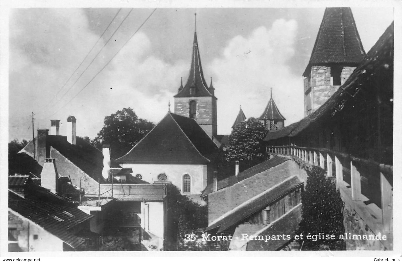 Morat - Remparts Et église Allmande - Morat