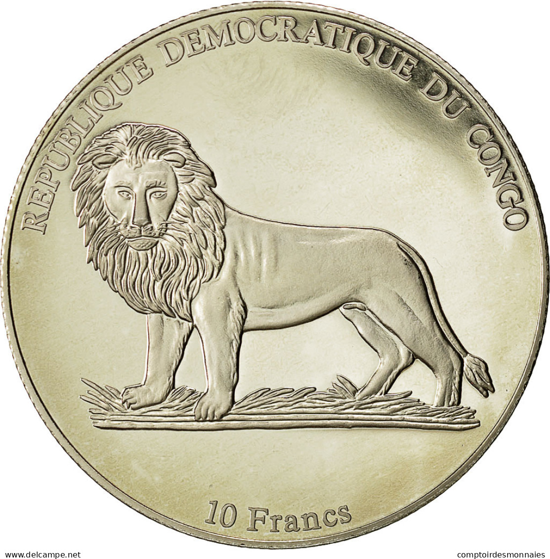 Monnaie, CONGO, DEMOCRATIC REPUBLIC, 10 Francs, 2002, FDC, Copper-nickel, KM:191 - Congo (Repubblica Democratica 1998)