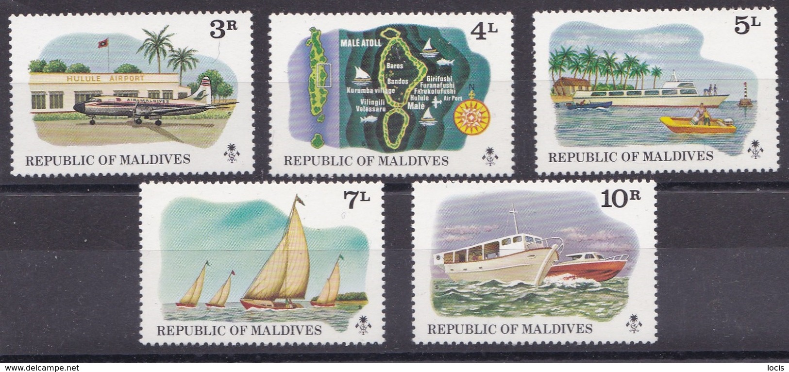 Maldives 1975 MNH**- Ship, Tourism - Malediven (1965-...)