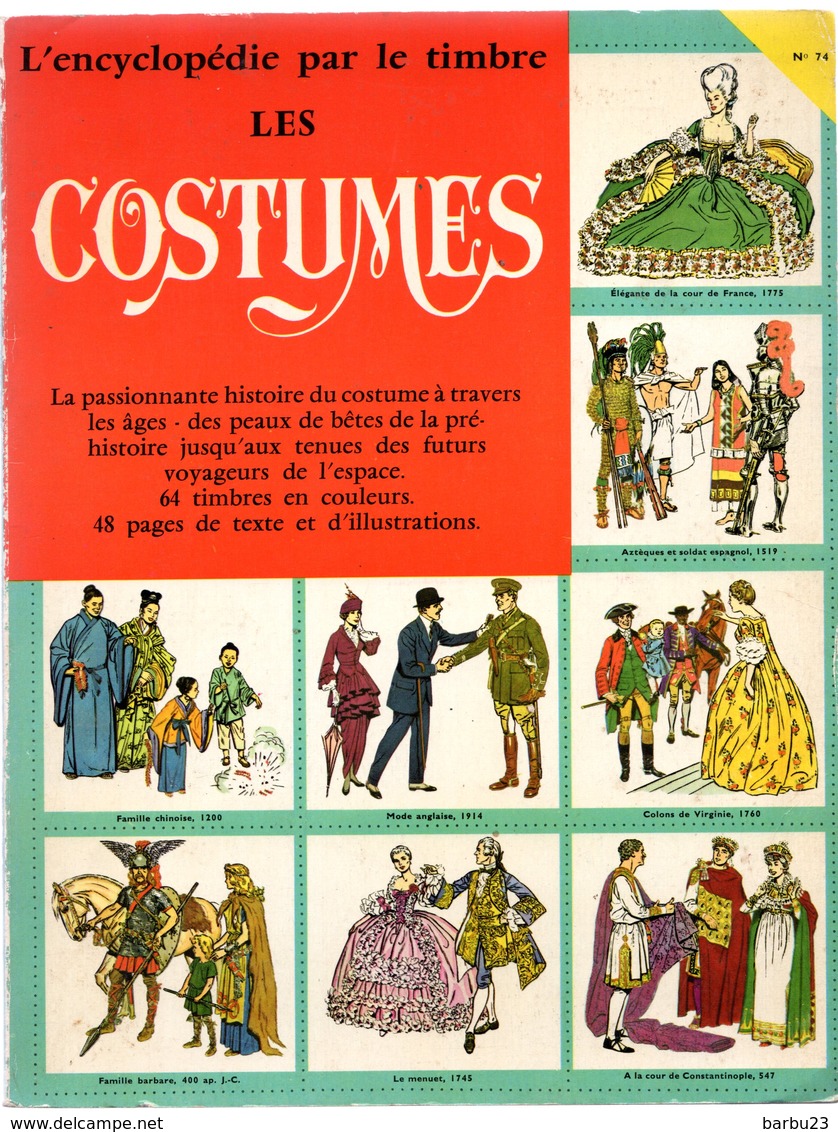 L'encyclopedie Par Le Timbre LES COSTUMES Complet 1961 - Sammelbilderalben & Katalogue