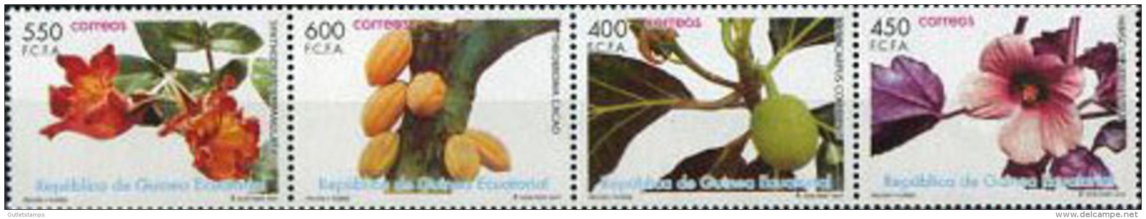 Ref. 207150 * NEW *  - EQUATORIAL GUINEA . 2007. FLOWERS AND FRUITS. FLORES Y FRUTOS - Equatorial Guinea