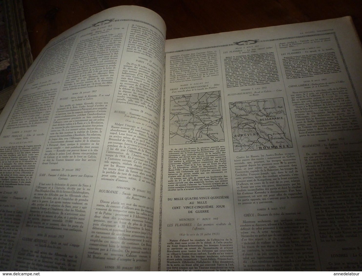 1914-18 LA GUERRE DOCUMENTÉE:Le roi du SIAM déclare la guerre à l'Allemagne; Camouflage aux armées (nombr. gravures);etc