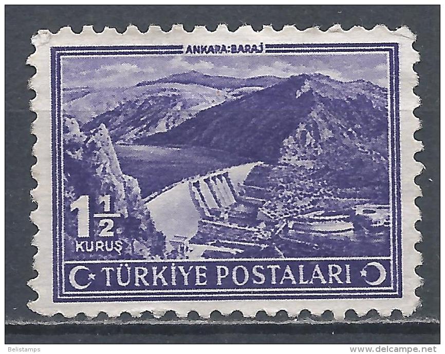 Turkey 1943. Scott #899 (U) Ankara Dam - Gebraucht
