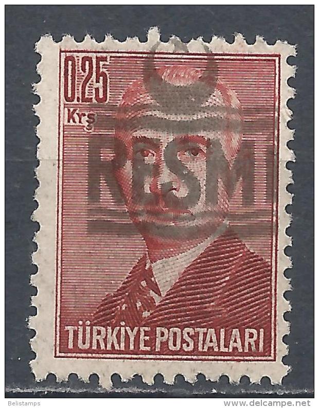 Turkey 1955. Scott #O24 (U) President, Ismet Inönü - Timbres De Service