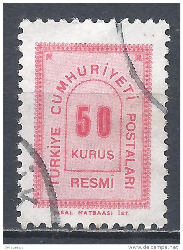 Turkey 1963. Scott #O87 (U) Numeral Of Value - Timbres De Service