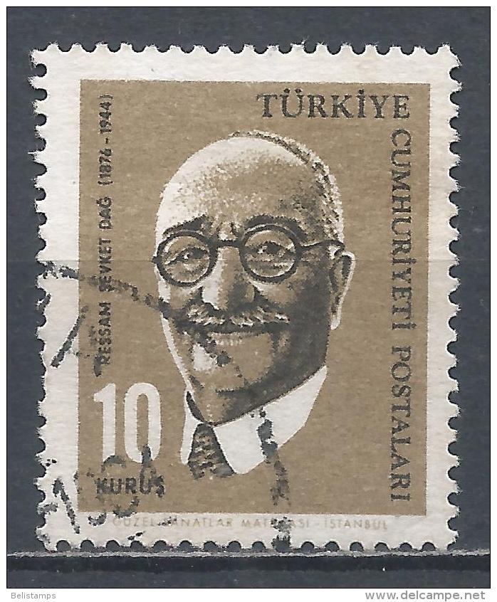 Turkey 1964. Scott #1616 (U) Sevket Dag, Painter - Oblitérés