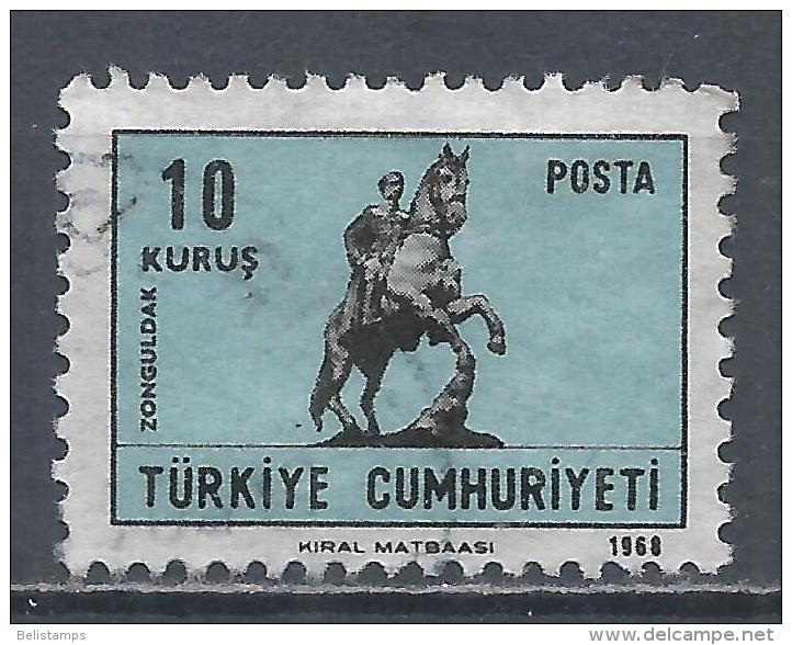 Turkey 1968. Scott #1790 (U) Atatürk Statue In Zonguldak - Oblitérés