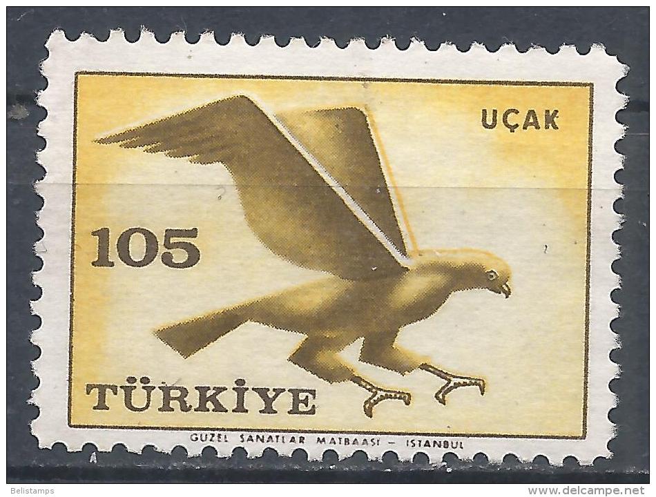 Turkey 1959. Scott #C34 (U) Bird, Hawk - Poste Aérienne