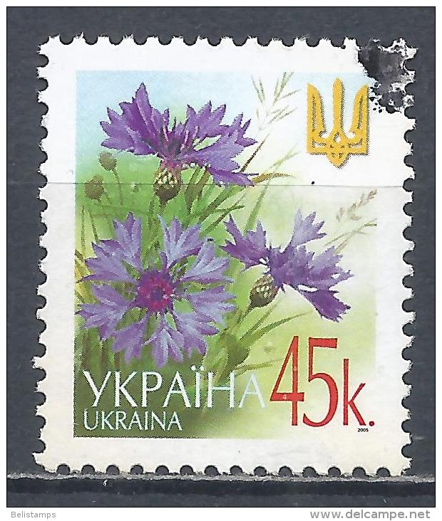 Ukraine 2005. Scott #467d (U) Blue Cornflower * - Ukraine