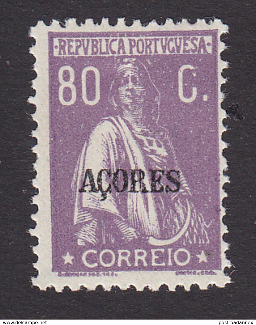 Azores, Scott #216, Mint Hinged, Ceres Overprinted, Issued 1912 - Azores