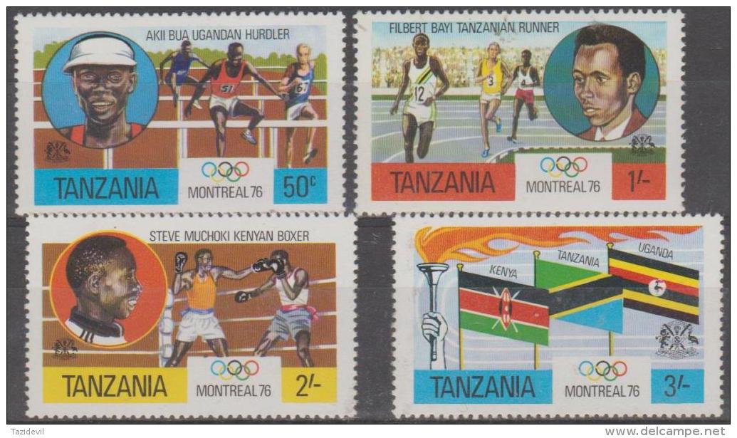 TANZANIA - 1976 Olympic Games. Scott 58-61. MNH ** - Tansania (1964-...)