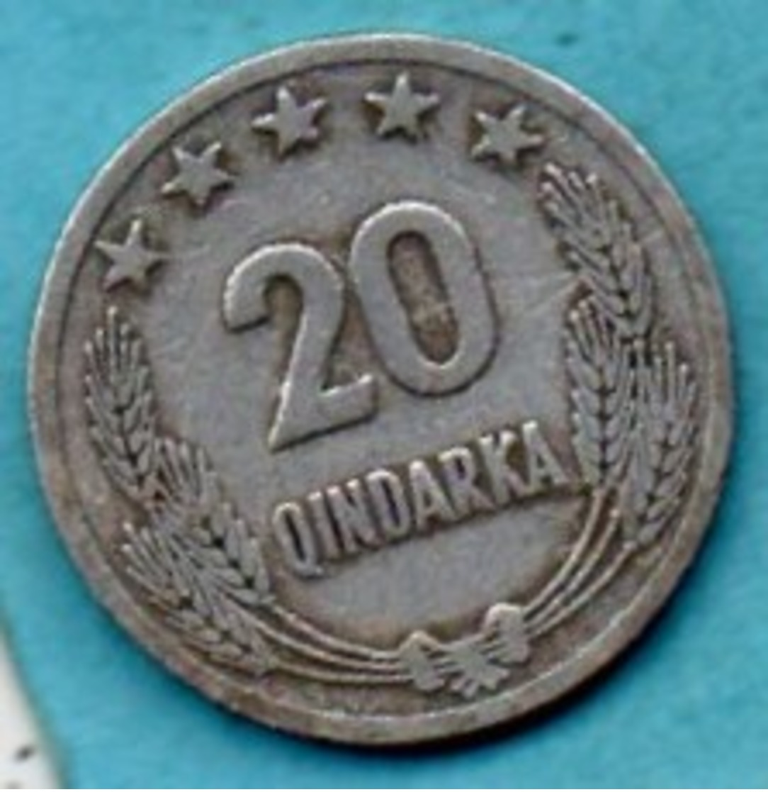 (r65)  ALBANIA / ALBANIE  20 QINDARKA 1964 - Albania