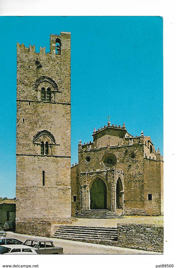 ITALIE ERICE La CATTEDRALE / CPM Voyagée 1986 / Bon Etat Avec Voiture Au Premier Plan - Trapani